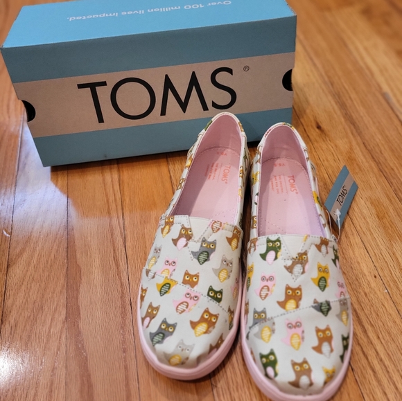 Tom's Alpargata Natural Woodland Owl Print Shoes - Picture 5 of 9